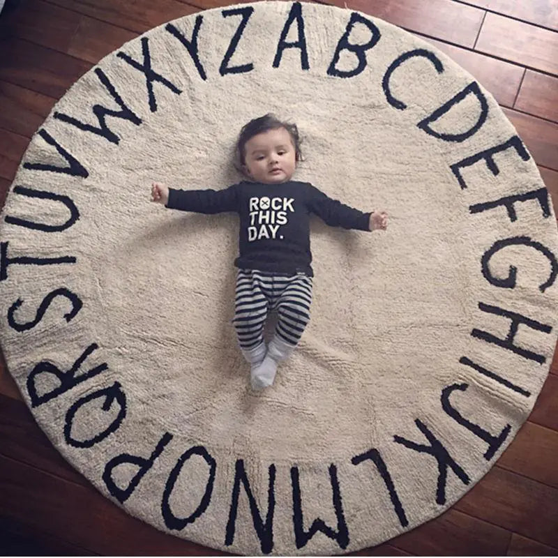 Cartoon Round Carpet Plush Thick Area Rug for Home