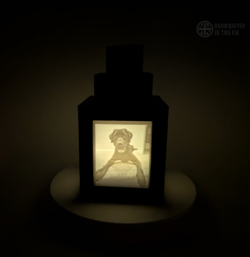 Personalized Minecraft-Style Lithophane Lantern – Custom Photo Gift