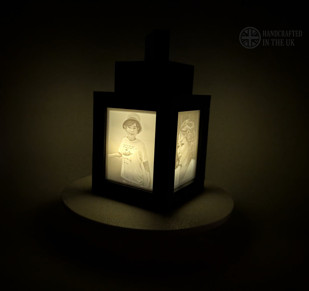Personalized Minecraft-Style Lithophane Lantern – Custom Photo Gift
